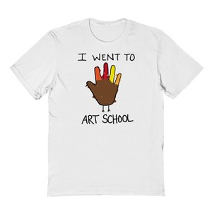 Famous In Real Life Men's I Went To Art School Short Sleeve Graphic Cotton T-Shirt - 1 of 3