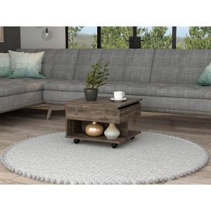 Lift Top Coffee Table, Casters, One Shelf, Dark Brown - 1 of 1