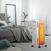 Costway 1500W Oil-Filled Heater Portable Radiator Space Heater w/ Adjustable Thermostat White\ Black - 2 of 4