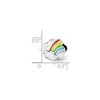 Black Bow Jewelry Sterling Silver Enameled Rainbow Cloud Bead Charm - 2 of 3
