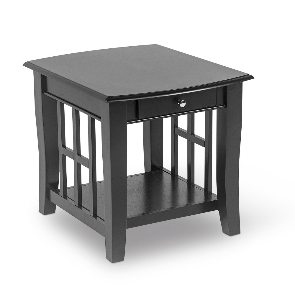 Photos - Coffee Table Cassidy End Table Black - Steve Silver