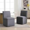 APRILSOUL 33.86“360 Degree Swivel Upholstered Dining Chairs Set of 2 Swivel Dining Room Chairs Kitchen Chairs Caster - 3 of 4