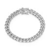 Steeltime 24" and 8.5" Men's stainless steel Miami Cuban chain link set with box clasp 10mm - 3 of 4