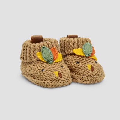 Baby Thanksgiving Knit Turkey Slippers - Just One You® made by carter's Brown