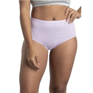 Fruit Of the Loom Women's Breathable Cotton-Mesh Brief Panty,6 Pack - 1 of 3