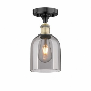Bella - 1 Light Semi-Flush Mount In Industrial Style-9.63 Inches Tall and 5.5 Inches Wide - 1 of 1