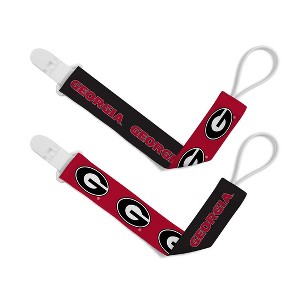 BabyFanatic Officially Licensed Unisex Pacifier Clip 2-Pack - NCAA Georgia Bulldogs - Officially Licensed Baby Apparel - 1 of 4