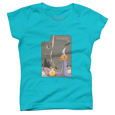 Girl's Design By Humans Halloween magic brewery By runcatrun T-Shirt
