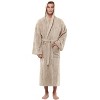 Arus Men's Turkish Cotton Hooded Robe, Absorbent Terry Cloth Bathrobe with Hood - 2 of 4