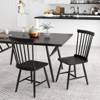 Costway Dining Chair Set of 2/4 Kitchen Side Chairs with Spacious Seat Rubber Wood Frame for Dining Room Black - 2 of 4