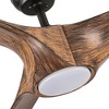 YUHAO 56 in. Indoor Modern Contemporary Matte Black ABS Blades 6-speed Ceiling Fan with Light and Remote Control - 3 of 4