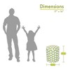 Majestic Home Goods,Pouf Polka Dot (Large) - 2 of 4