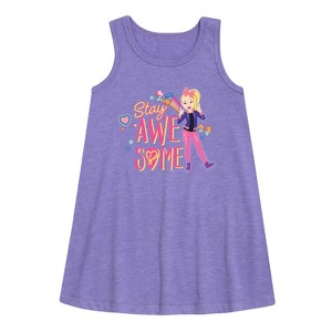 JoJo Siwa Stay Awesome Graphic Sleeveless Aline Dress - Purple - 4T - 1 of 2