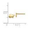Black Bow Jewelry Kids 6mm Mini Turtle Post Earrings in 14k Yellow Gold - 4 of 4