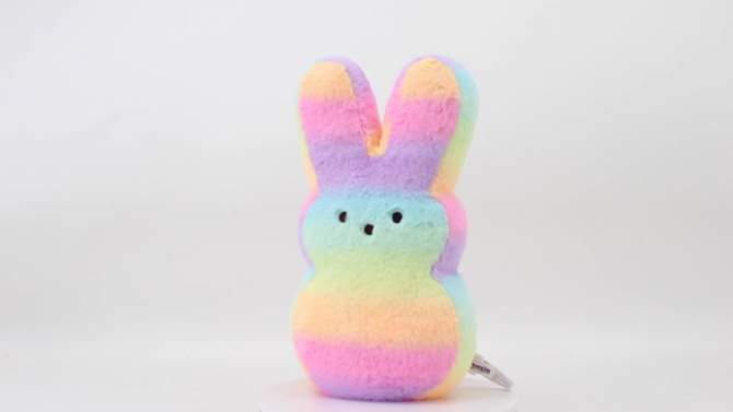 Animal Adventure Peeps 17&#34; Easter Bunny Pastel Rainbow, 2 of 8, play video