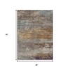 HomeRoots 3' X 5' Brown Gray And Purple Abstract Washable Indoor Outdoor Area Rug - 3 of 4