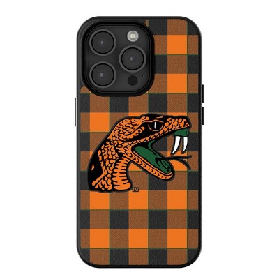 Keyscaper Florida A&M University Rattlers Plaid MagSafe Compatible Cell Phone Case for iPhone 14