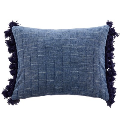 Bennett Chambray Tassel Decorative Pillow - Villa Lugano by Levtex Home