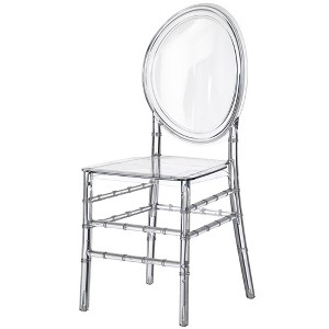 Fabulaxe Modern Acrylic Crystal Ice Chair, Florence Dining Chair, Stackable Transparent Seating for Events and Weddings - 1 of 4