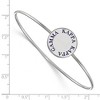 Black Bow Jewelry Sterling Silver Kappa Kappa Gamma Greek Life Bangle Bracelet 7 Inch - 2 of 3
