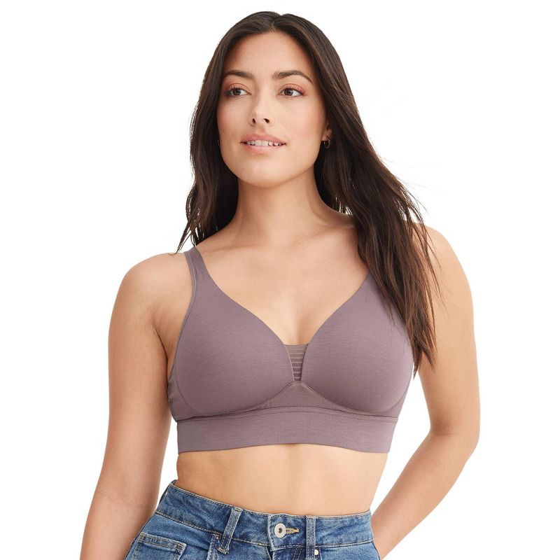 Jockey Women's Forever Fit Supersoft Modal V-Neck Molded Cup Bra, 1 of 3