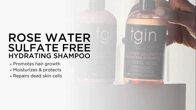 TGIN Rose Water Shampoo - 13oz, 2 of 5, play video