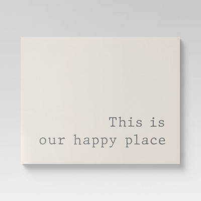 30" x 24" Happy Place Framed Wall Canvas - Threshold™