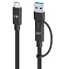 Monoprice USB4 20Gbps 2-in-1 Cable 240W EPR, 4K60Hz, Braided, Ultra High-Speed, 3ft, Black - 2 of 4