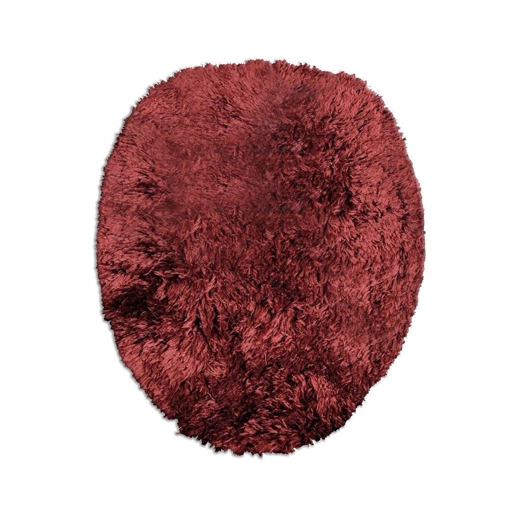 Photos - Toilet Accessory St. Lucia Lid Cover Burgundy - Popular Bath: Plush Polyester, Machine Washable, Elongated 