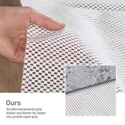 Cream Cushioned Non-Slip PVC Rug Pad for Hard Surfaces 8'x11'