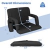 Costway 1/2 PCS Stadium Seat for Bleachers with Back Support 6 Adjustable Positions - 3 of 4