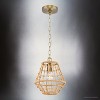 Urban Ambiance Luxury Bohemian Indoor Pendant,  11-7/8''H x 10"W x 10''D,  Vintage Brass Finish, UHP4684 - 3 of 4