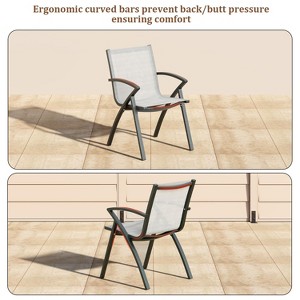 71" Outdoor Aluminum Patio Dining Table w/Umbrella Hole, Aluminum Patio Table with Weatherproof - 1 of 4