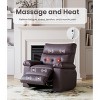 Oversized Wide Rocker Swivel Recliner Chair - PU Leather Large Manual Recliner for Adults, Comfort Lazy Chair with 1.5X Sponge Filling and Easy - 4 of 4