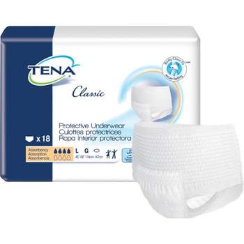 Tena Dry Comfort Protective Incontinence Underwear, Moderate Absorbency,  Unisex, Large, 18 Count : Target
