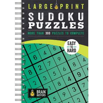 Large Print Sudoku Puzzles Green - (Brain Busters) by  Parragon Books (Paperback)