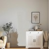 29.5'' Buffet Cabinet with Adjustable Shelves, Versatile White Wood Coffee Bar Cabinet with Doors for Dining Room Storage and Kitchen Pantry - 4 of 4