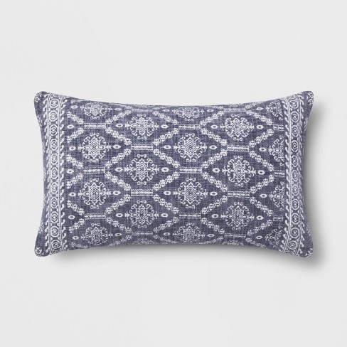 Block Print Oversize Lumbar Throw Pillow Threshold Target