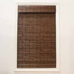 Brooklyn Cordless Cocoa Bamboo Roman Shade - 1 of 4