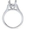 Pompeii3 14K White Gold Cathedral Solitaire Mount Engagement Ring Setting - 3 of 4