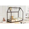Twin Size Wood House Bed with Roof for Kids,Teens - 4 of 4