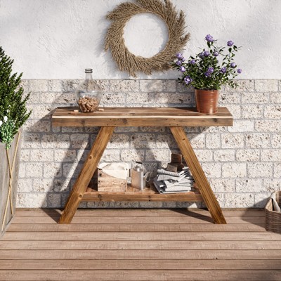SMARTSTANDARD 46 in. x 10 in. x 28 in. Solid Wood Console Table