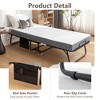 Twin Size Folding Bed with with Memory Foam Mattress and Metal Frame - 2 of 4