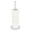 Evideco French Home Goods 4-Roll Freestanding Toilet Paper Holder & Reserve White or Chrome - 2 of 4