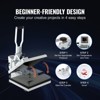 VEVOR Heat Press, Heat Press Machine for T-Shirt, Fast Heating, Power Digital Industrial Sublimation Printer for Heat Transfer Vinyl, White - 3 of 4