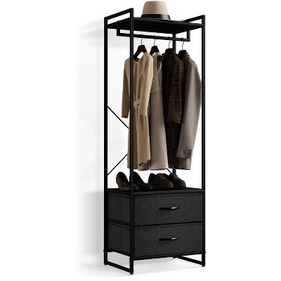 Sorbus Clothing Rack With Drawers And Wood Top : Target