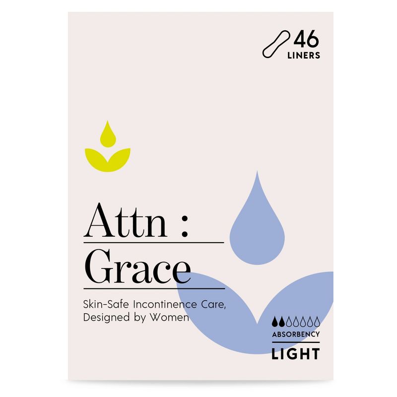 Attn: Grace Incontinence Liners - Light Absorbency - 46ct, 1 of 9