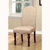 NicBex Modern Dining Chair Set of 2 Nailhead Trim Side Chair with Wood Legs Dining Room & Kitchen Furniture,Beige - 2 of 4