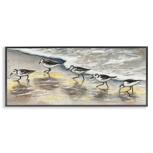 Stupell Industries Sunlit Birds & Beach Foam Black Framed Giclee Art - 1 of 4