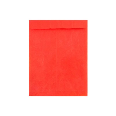 JAM Paper 10 x 13 Tyvek Tear-Proof Open End Catalog Envelopes Red V021383